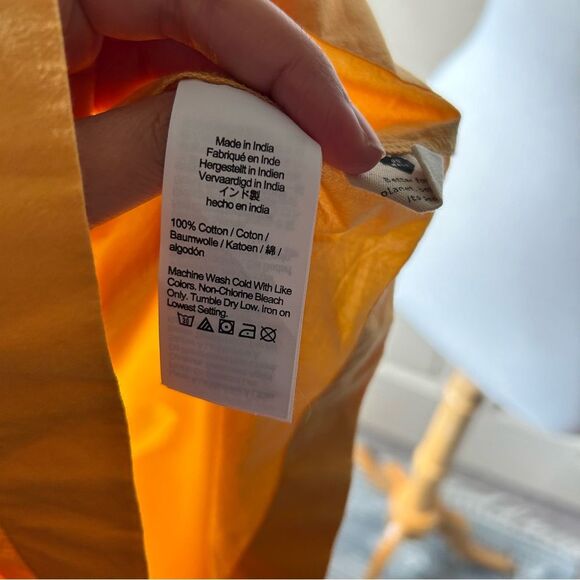 NWT Madewell Yellow Flutter Sleeve Square Neck Cotton Mini Dress - Large - Picture 9 of 9